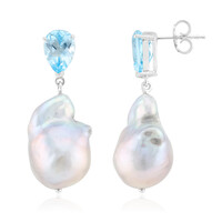 Orecchini in argento con Perla d'Acqua Dolce Argentata (TPC)