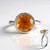 Anello in argento con Quarzo Arancione