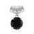 Schwarzer Spinell-Silberanhänger (MONOSONO COLLECTION)