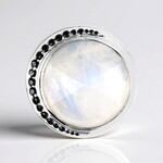 Ciondolo in argento con Pietra di Luna Argentata (MONOSONO COLLECTION)