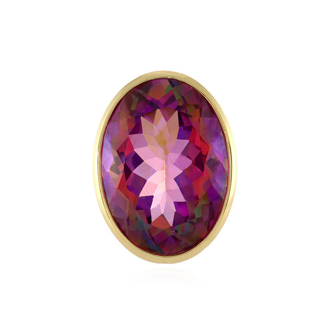 Purpurfarbener Mystik-Topas-Silberanhänger