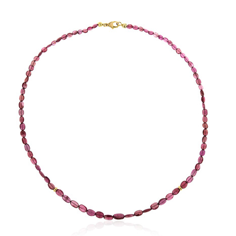 Gouden halsketting met Nigeriaanse roze toermalijnen (CUSTODANA)