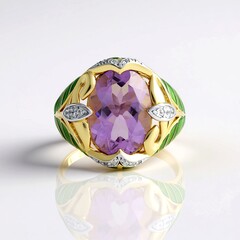 Zilveren ring met een lavendel amethist (Adela Silber)