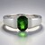 Anello in argento con Diopside Russo