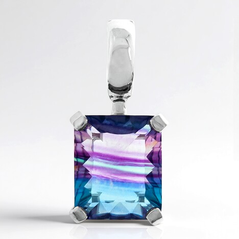 Ciondolo in argento con Fluorite Bicolore (CUSTODANA)