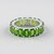 Anello in argento con Diopside Russo