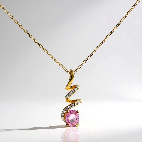 Collana in oro con Zaffiro Rosa (CIRARI)