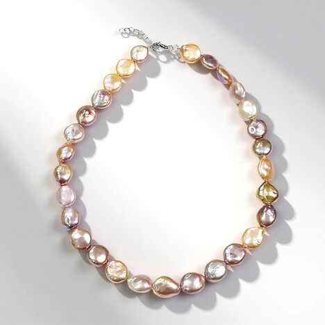 Collana in argento con Perla Keshi (TPC)