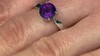 Bague en argent et Améthyste de Zambie