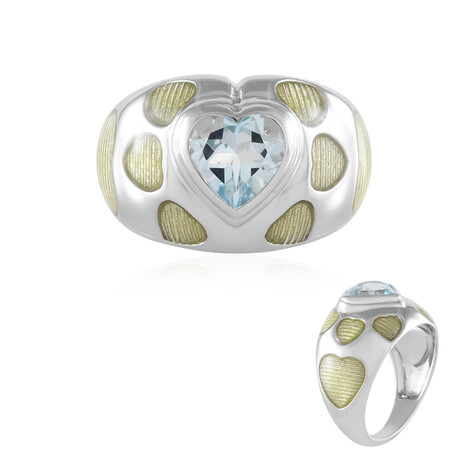 Sky Blue Topaz Silver Ring (Adela Silber)