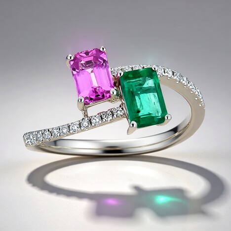 Anello in oro con Smeraldo Zambia AAA (CIRARI)