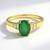 Anello placcato in oro con Smeraldo Bahia