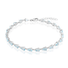 Sky Blue Topaz Silver Bracelet
