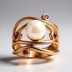 Anello in argento con Perla d'Acqua Dolce Bianca (TPC)