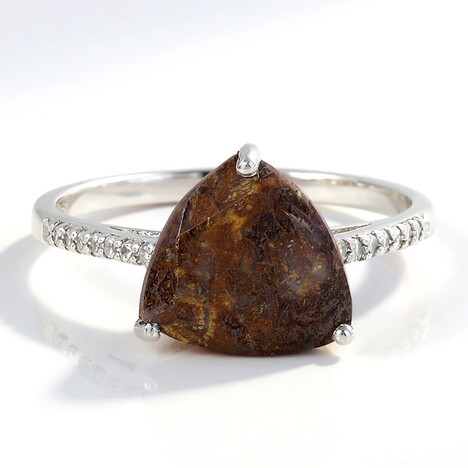 Anello in argento con Quarzo Dinosauro