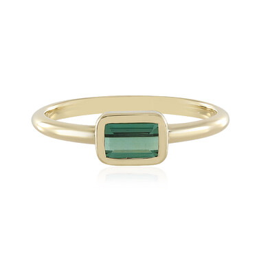 Grüner Benedito-Turmalin-Goldring (Adela Gold)