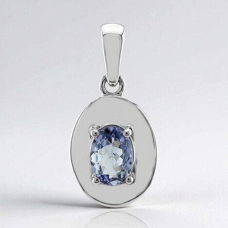 Ciondolo in argento con Tanzanite (non riscaldata) (Pallanova)