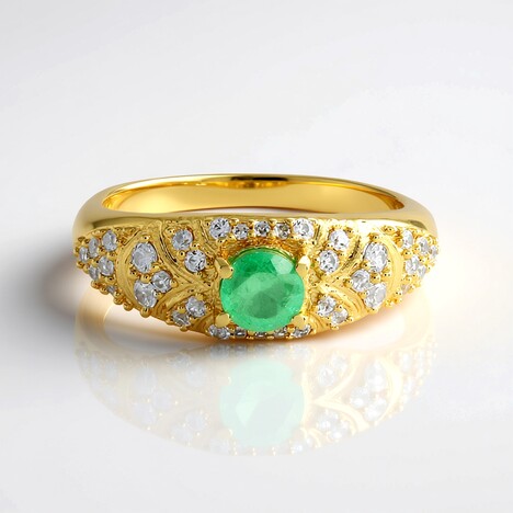 Anello in argento con Smeraldo Etiope