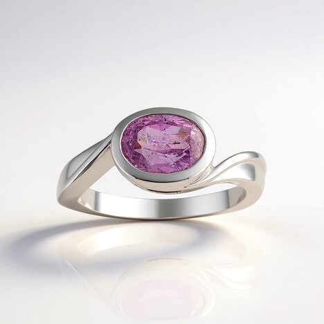 Anello in argento con Kunzite (Pallanova)