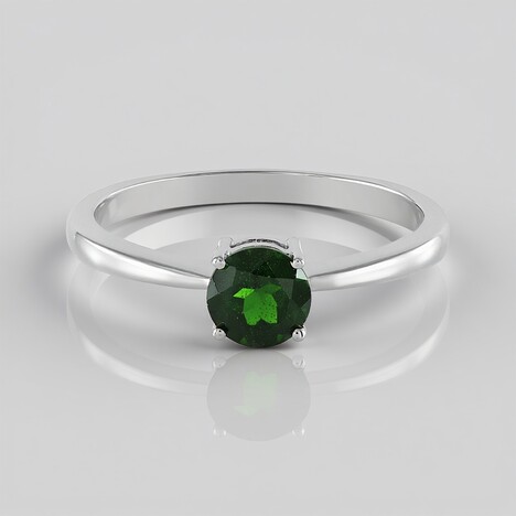 Anello in argento con Diopside Russo