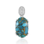 Mojave Blue Copper Turquoise Silver Pendant (Faszination Türkis)