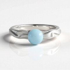 Anello in argento con Acquamarina Brasiliana (de Melo Essence)
