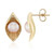 Pendientes en plata con Perla durazno Freshwater (TPC)