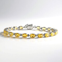 Bracelet en argent et Citrine
