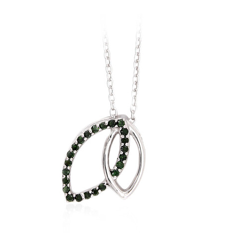 Collar en plata con Diamante I3 verde