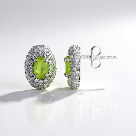 Boucles d'oreilles en argent et Sphène