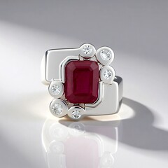 Anello in argento con Rubino del Madagascar (de Melo Essence)