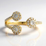 Gouden ring met SI2 (H) Diamanten (CIRARI)