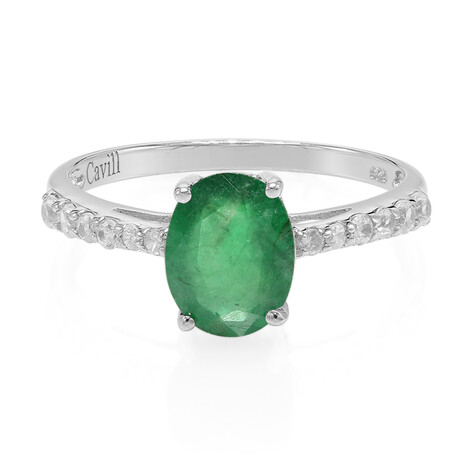Bahia Emerald Silver Ring