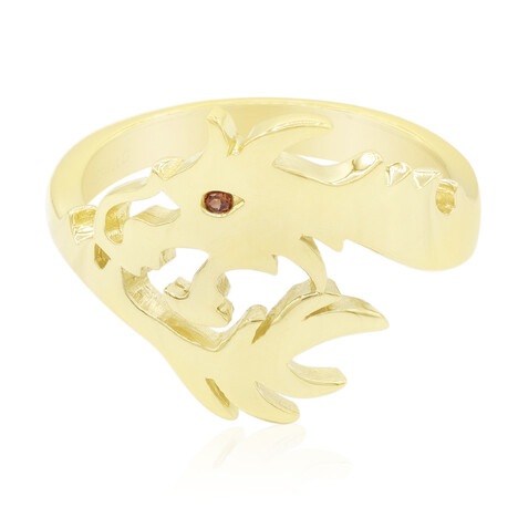 Mosambik-Granat-Silberring