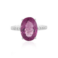 Zilveren ring met een Roze Fluoriet