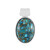 Colgante en plata con Turquesa azul plateadas de Mohave (MONOSONO COLLECTION)