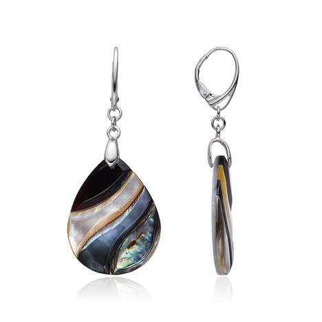 Edelstein-Silberohrringe