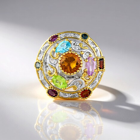 Bague en argent et Citrine (Gems en Vogue)