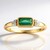 Anello in oro con Tormalina Verde di Benedito