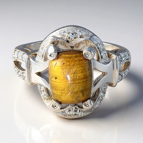 Anello in argento con Occhio di Tigre