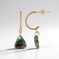Orecchini in argento con Calcedonio Venus (Bali Barong)