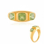Zilveren ring met een peridoot (de Melo Essence)
