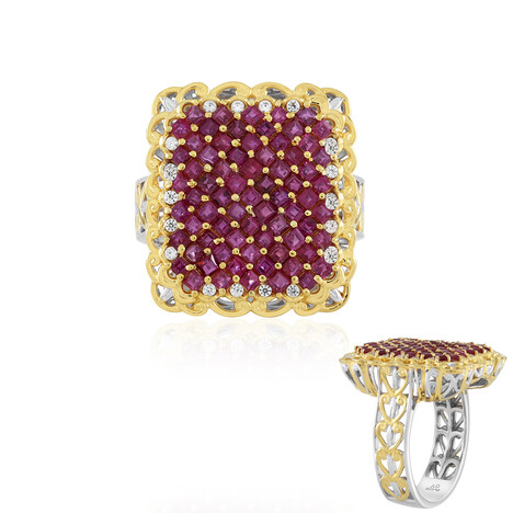 Burmesischer Rubin-Silberring (Gems en Vogue)