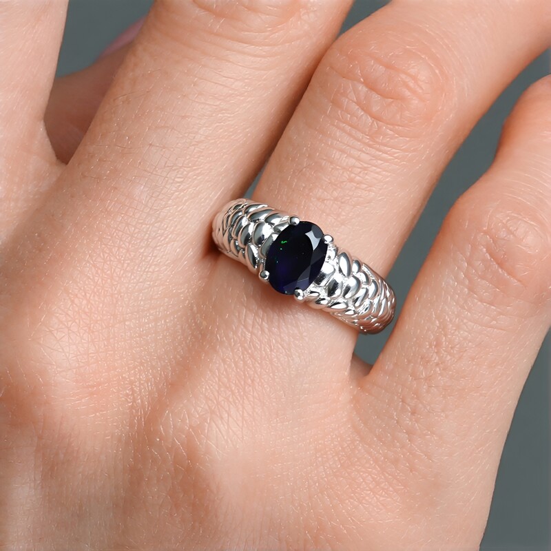 Mezezo-Opal-Silberring (SAELOCANA)