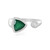 Anello in argento con Onice Verde