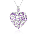 Collana in argento con Ametista Zambiana