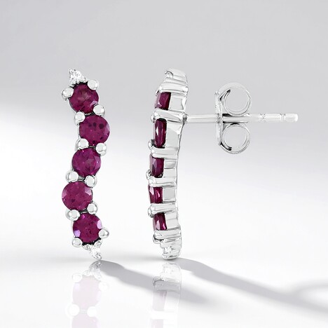 Orecchini in argento con Rodolite