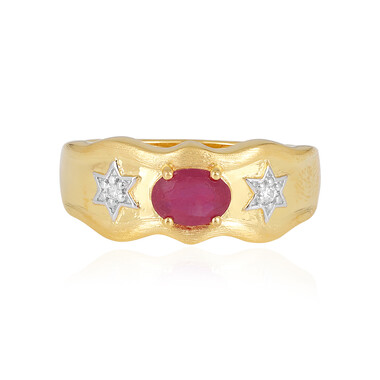 Anello in argento con Rubino del Madagascar