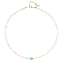 Collana in argento con Zaffiro Bianco