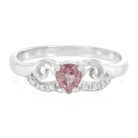 Padparadscha-Saphir-Silberring